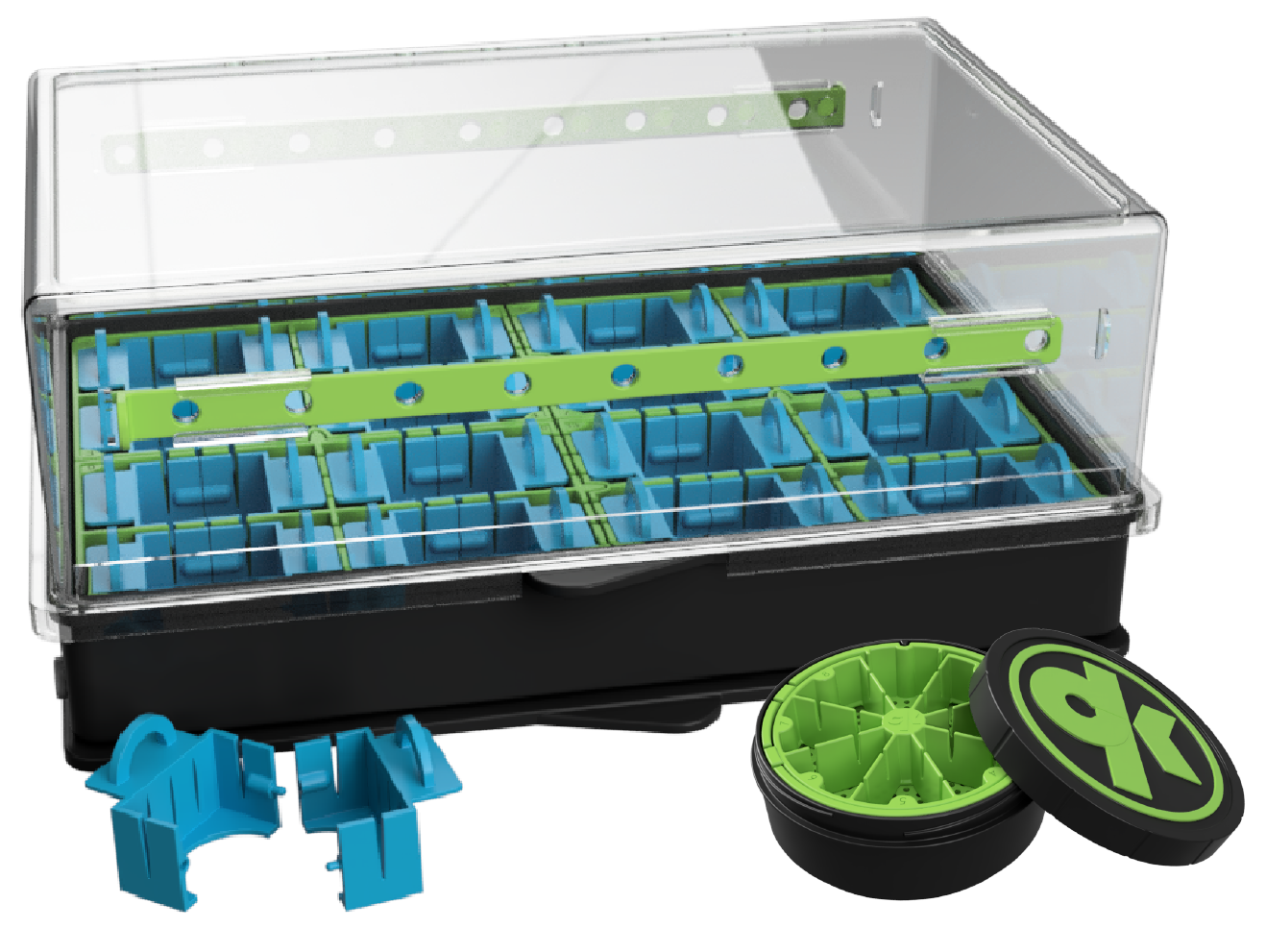 Product Image shows our opened Cannakan canister, TRa version, and split-pots