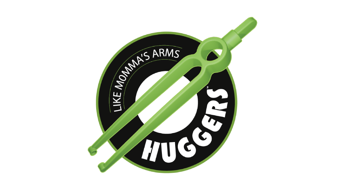 Images shows the logo of our huggers - like momma's arms.