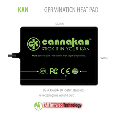 Image showcasing our high-quality heat pad, designed with energy-saving FAR infrared technology. Its certified with MET, FCC, CE as safety standards for US, Canada and the EU. IP67 certified to protect againt water & dust. All heat pads are fully tested.

Size: 8'' (20,32cm) x 6'' (15,24cm)
120 Volt - 8 Watts